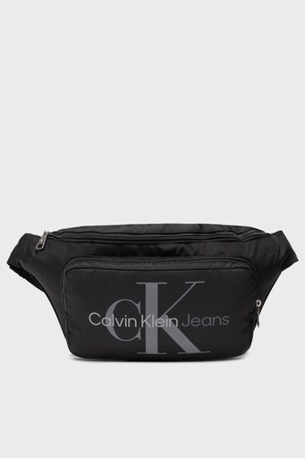 Calvin Klein Logolu Fermuarlı Erkek Bel Çantası K50K509355 BDS SİYAH