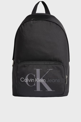 Calvin Klein Logolu Fermuarlı Erkek Sırt Çantası K50K509345 BDS SİYAH