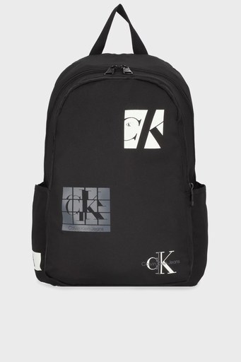 Calvin Klein Logolu Fermuarlı Erkek Sırt Çantası K50K509348 01Q SİYAH