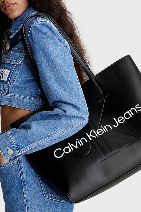 Calvin Klein Logolu Fermuarlı K60K610276BDS Bayan Çanta K60K610276 BDS SİYAH - 3