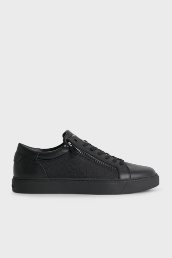 Calvin Klein Logolu Fermuarlı Sneaker HM0HM010130GK Erkek Ayakkabı HM0HM01013 0GK SİYAH - 1