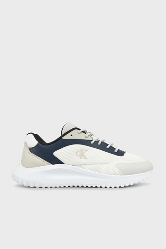 Calvin Klein Logolu Fileli Sneaker YM0YM011850LD Erkek Ayakkabı YM0YM01185 0LD BEYAZ-LACİVERT - 1