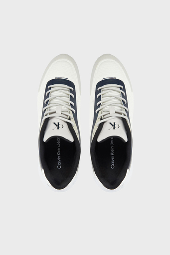 Calvin Klein Logolu Fileli Sneaker YM0YM011850LD Erkek Ayakkabı YM0YM01185 0LD BEYAZ-LACİVERT - 3