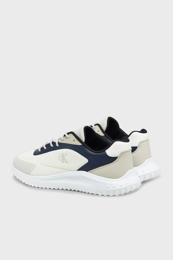 Calvin Klein Logolu Fileli Sneaker YM0YM011850LD Erkek Ayakkabı YM0YM01185 0LD BEYAZ-LACİVERT - 4