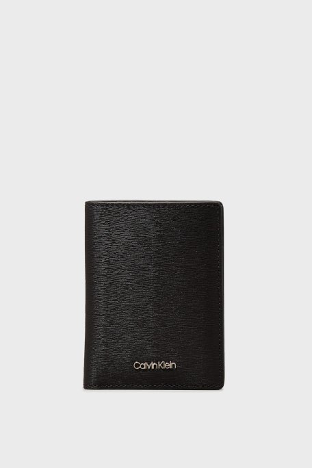 Calvin Klein Logolu Hakiki Deri K50K512859BEH Erkek Cüzdan K50K512859 BEH SİYAH - 1