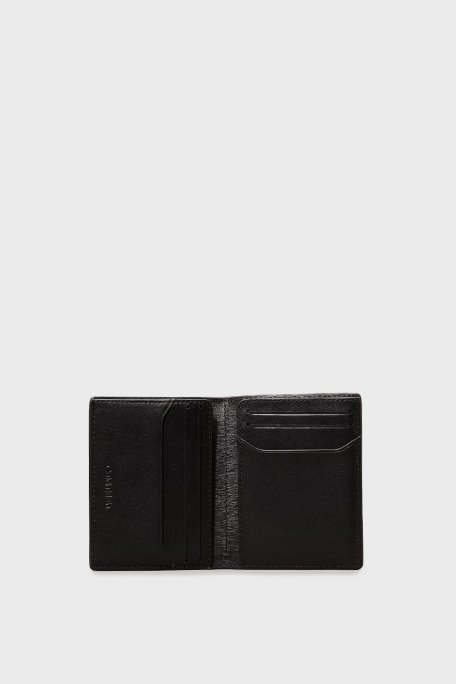 Calvin Klein Logolu Hakiki Deri K50K512859BEH Erkek Cüzdan K50K512859 BEH SİYAH - 3