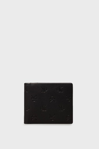 Calvin Klein Logolu Hakiki Deri K50K5131530GK Erkek Cüzdan K50K513153 0GK SİYAH - 1