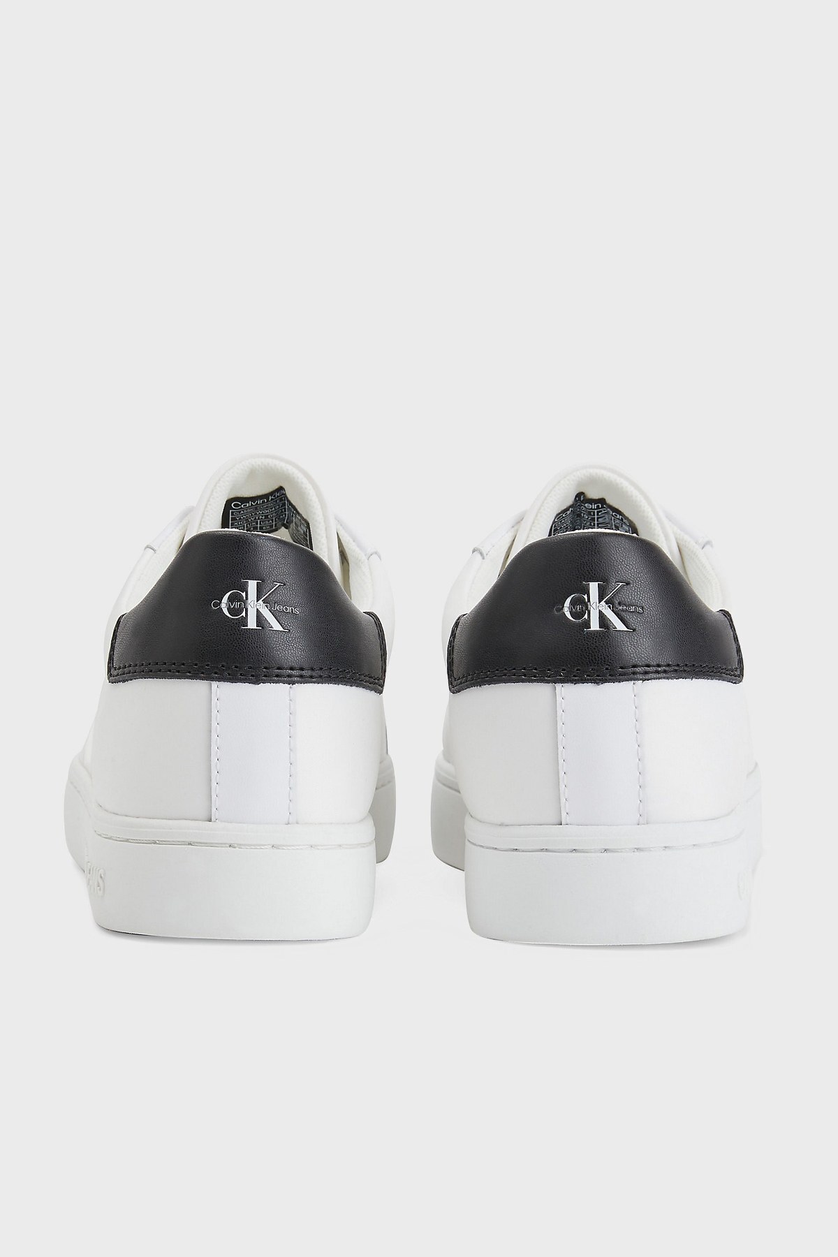 Calvin Klein Logolu Hakiki Deri Sneaker Bayan Ayakkabı YW0YW00497 0K8 BEYAZ