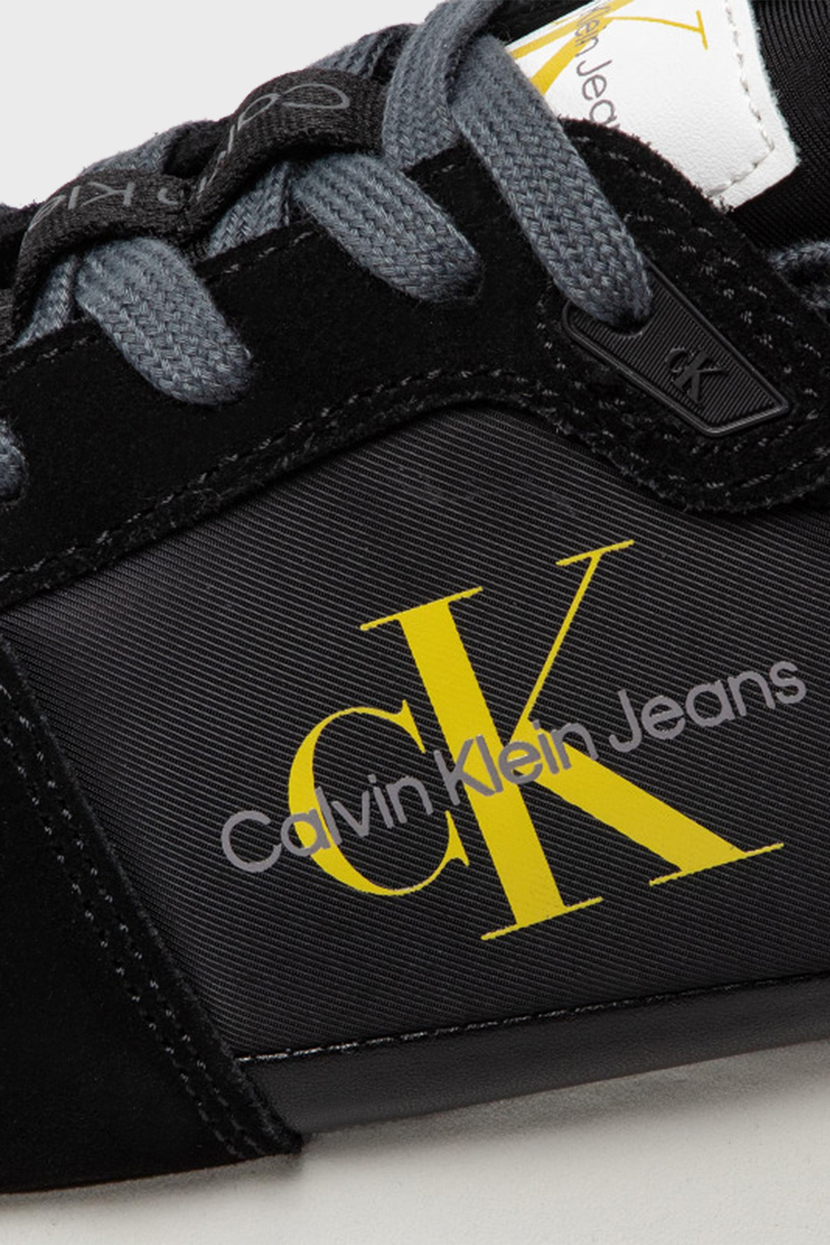 Calvin Klein Logolu Hakiki Deri Sneaker Erkek Ayakkabı YM0YM00553 00X SİYAH
