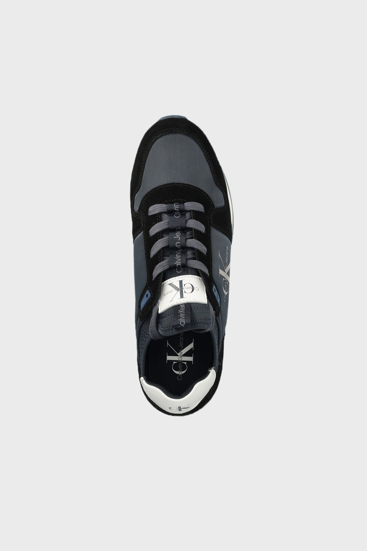 Calvin Klein Logolu Hakiki Deri Sneaker Erkek Ayakkabı YM0YM00553 DA0 MAVİ