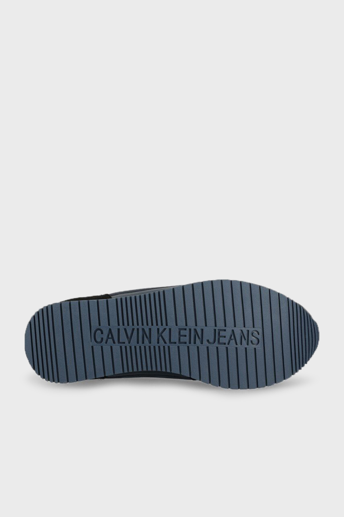 Calvin Klein Logolu Hakiki Deri Sneaker Erkek Ayakkabı YM0YM00553 DA0 MAVİ