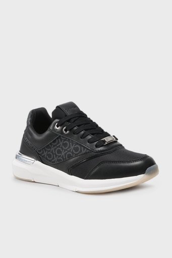 Calvin Klein Logolu Hakiki Deri Sneaker HW0HW014370GN Bayan Ayakkabı HW0HW01437 0GN SİYAH - 4