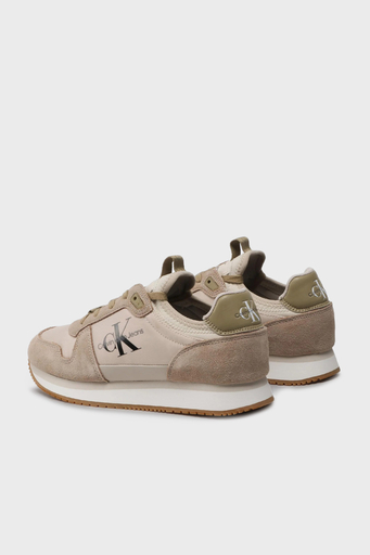 Calvin Klein Logolu Hakiki Deri Sneaker YM0YM005530GI Erkek Ayakkabı YM0YM00553 0GI BEJ - 2