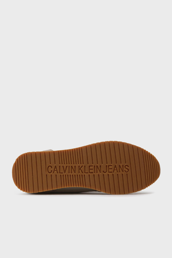 Calvin Klein Logolu Hakiki Deri Sneaker YM0YM005530GI Erkek Ayakkabı YM0YM00553 0GI BEJ - 3