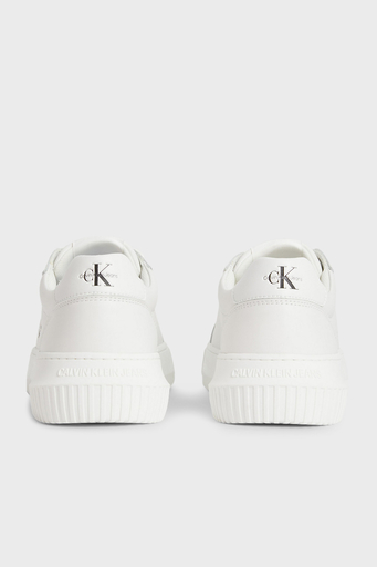 Calvin Klein Logolu Hakiki Deri Sneaker YW0YW00823YBR Bayan Ayakkabı YW0YW00823 YBR BEYAZ - 4