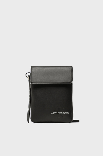 Calvin Klein Logolu K60K610608BDS Bayan Telefon Çantası K60K610608 BDS SİYAH - 1