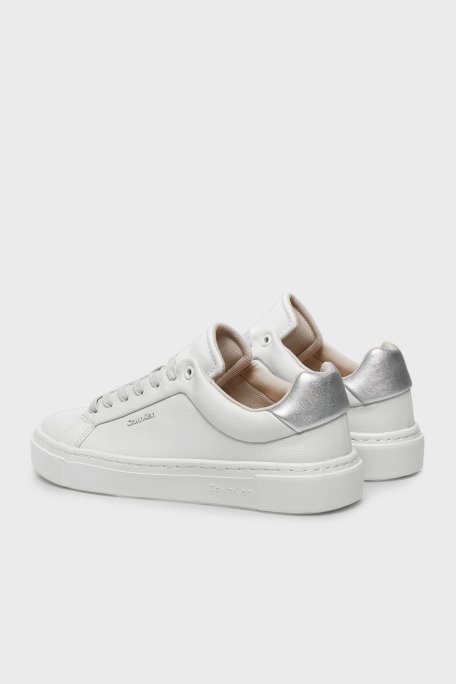 Calvin Klein Logolu Kalın Tabanlı Sneaker HW0HW0228802V Bayan Ayakkabı HW0HW02288 02V BEYAZ-GÜMÜŞ - 3
