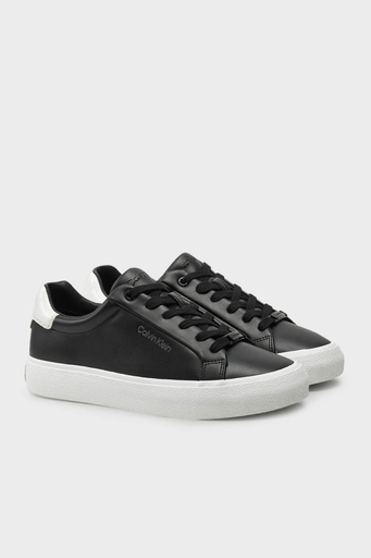 Calvin Klein Logolu Kalın Tabanlı Sneaker HW0HW024390GS Bayan Ayakkabı HW0HW02439 0GS SİYAH-BEYAZ - 1