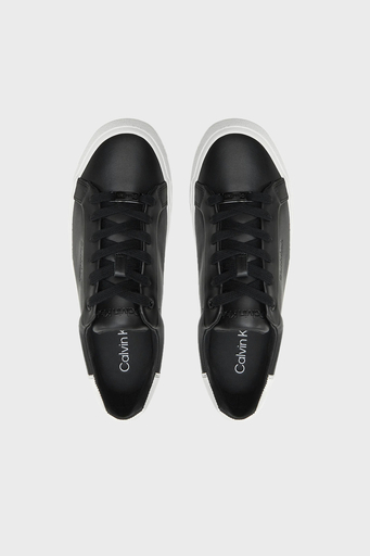 Calvin Klein Logolu Kalın Tabanlı Sneaker HW0HW024390GS Bayan Ayakkabı HW0HW02439 0GS SİYAH-BEYAZ - 3