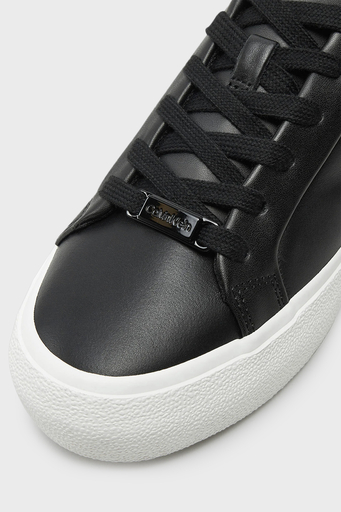 Calvin Klein Logolu Kalın Tabanlı Sneaker HW0HW024390GS Bayan Ayakkabı HW0HW02439 0GS SİYAH-BEYAZ - 4