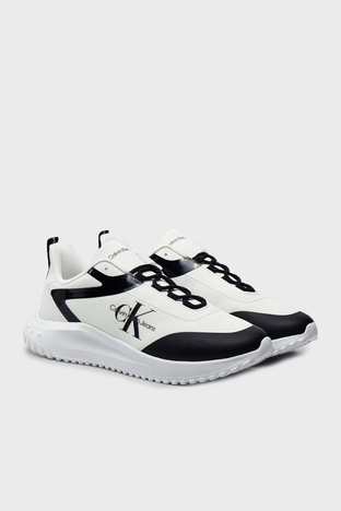 Calvin Klein - Calvin Klein Logolu Kalın Tabanlı Sneaker YM0YM0096801W Erkek Ayakkabı YM0YM00968 01W BEYAZ-SİYAH (1)