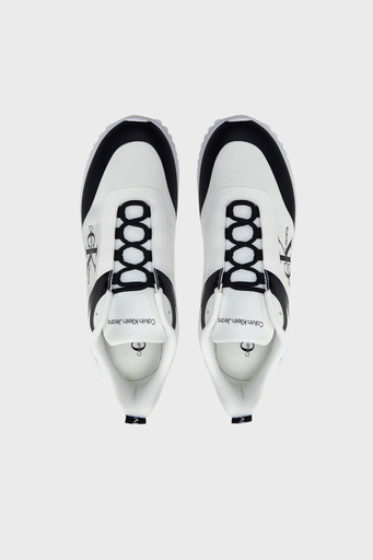 Calvin Klein Logolu Kalın Tabanlı Sneaker YM0YM0096801W Erkek Ayakkabı YM0YM00968 01W BEYAZ-SİYAH - 4