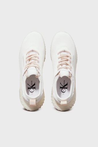 Calvin Klein Logolu Kalın Tabanlı Sneaker YW0YW016650LE Bayan Ayakkabı YW0YW01665 0LE BEYAZ-PUDRA - 4