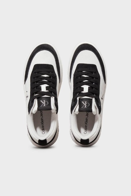 Calvin Klein Logolu Kalın Tabanlı Sneaker YW0YW0179701W Bayan Ayakkabı YW0YW01797 01W BEYAZ-SİYAH - 4