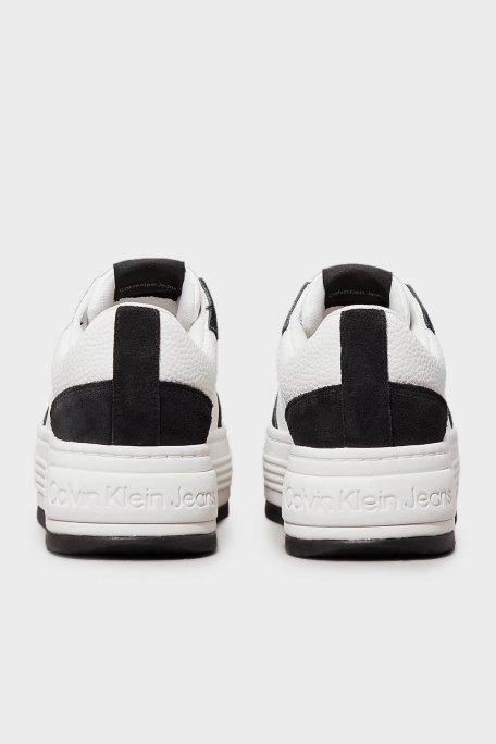 Calvin Klein Logolu Kalın Tabanlı Sneaker YW0YW0179701W Bayan Ayakkabı YW0YW01797 01W BEYAZ-SİYAH - 7