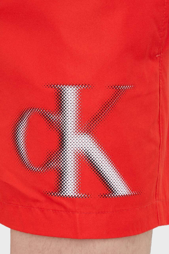 Calvin Klein Logolu Kısa Büzgülü Deniz Şortu Cepli KM0KM00800XNE Erkek Mayo Short KM0KM00800 XNE KIRMIZI - 2