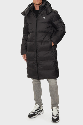 Calvin Klein Logolu Kuş Tüyü Dolgulu Şişme J30J326102BEH Erkek Mont J30J326102 BEH SİYAH - 1