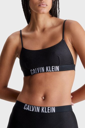 Calvin Klein Logolu KW0KW01969BEH Bayan Bikini Üstü KW0KW01969 BEH SİYAH - 1