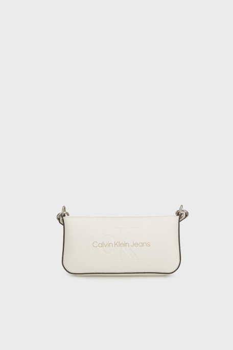 Calvin Klein Logolu Omuz Askılı K60K610679YAS Bayan Çanta K60K610679 YAS BEYAZ - 1