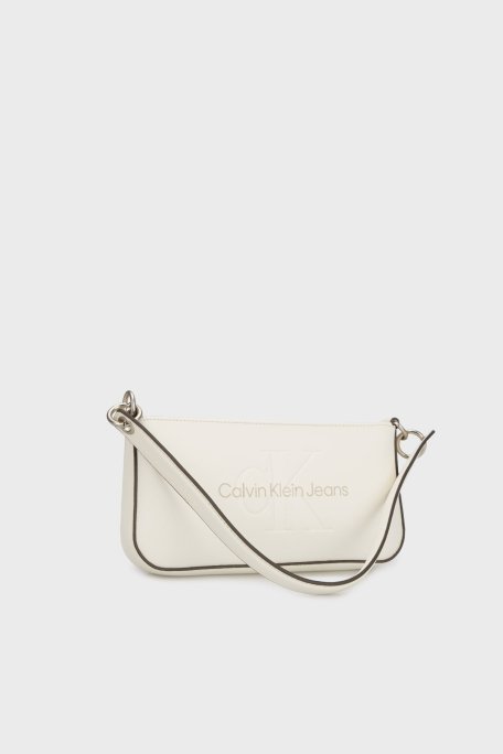 Calvin Klein Logolu Omuz Askılı K60K610679YAS Bayan Çanta K60K610679 YAS BEYAZ - 3