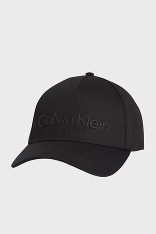 Calvin Klein - Calvin Klein Logolu Organik Pamuklu Erkek Şapka K50K509217 BAX SİYAH