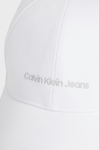 Calvin Klein Logolu Organik Pamuklu K60K6088490LI Bayan Şapka K60K608849 0LI BEYAZ-GÜMÜŞ - 4