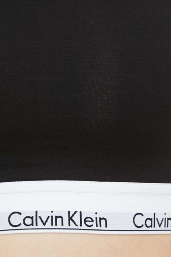 Calvin Klein Logolu Pamuk Karışımlı Dar Kesim Crop 000QF7214EUB1 Bayan Top 000QF7214E UB1 SİYAH - 2