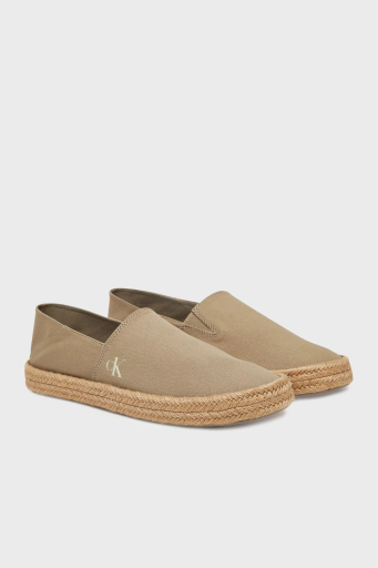 Calvin Klein Logolu Pamuk Karışımlı Hasır Detaylı YM0YM01251 AF7 Erkek Espadril YM0YM01251 AF7 BEJ - 2