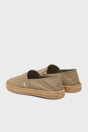 Calvin Klein Logolu Pamuk Karışımlı Hasır Detaylı YM0YM01251 AF7 Erkek Espadril YM0YM01251 AF7 BEJ - 3