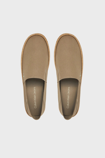 Calvin Klein Logolu Pamuk Karışımlı Hasır Detaylı YM0YM01251 AF7 Erkek Espadril YM0YM01251 AF7 BEJ - 4