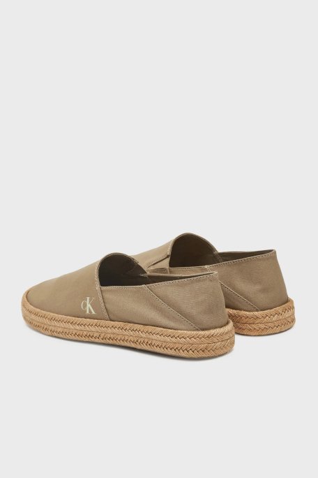 Calvin Klein Logolu Pamuk Karışımlı Hasır Detaylı YM0YM01251 AF7 Erkek Espadril YM0YM01251 AF7 BEJ - 9