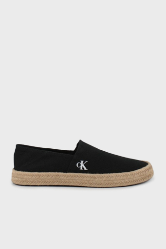 Calvin Klein Logolu Pamuk Karışımlı Hasır Detaylı YM0YM01251BEH Erkek Espadril YM0YM01251 BEH SİYAH - 1