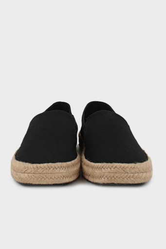 Calvin Klein Logolu Pamuk Karışımlı Hasır Detaylı YM0YM01251BEH Erkek Espadril YM0YM01251 BEH SİYAH - 4
