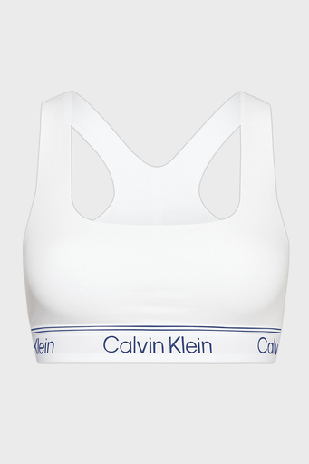 Calvin Klein Logolu Pamuk Karışımlı Serin ve Kuru Tutan Esnek Spor Bayan Sütyen 000QF7185E 100 BEYAZ - 5