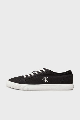 Calvin Klein Logolu Pamuk Karışımlı Sneaker YM0YM012090GM Erkek Ayakkabı YM0YM01209 0GM SİYAH-BEYAZ - 2