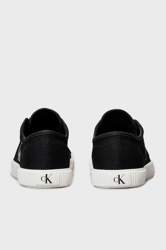 Calvin Klein Logolu Pamuk Karışımlı Sneaker YW0YW017620GM Bayan Ayakkabı YW0YW01762 0GM SİYAH-BEYAZ - 5
