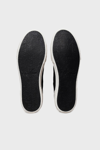 Calvin Klein Logolu Pamuk Karışımlı Sneaker YW0YW017620GM Bayan Ayakkabı YW0YW01762 0GM SİYAH-BEYAZ - 7