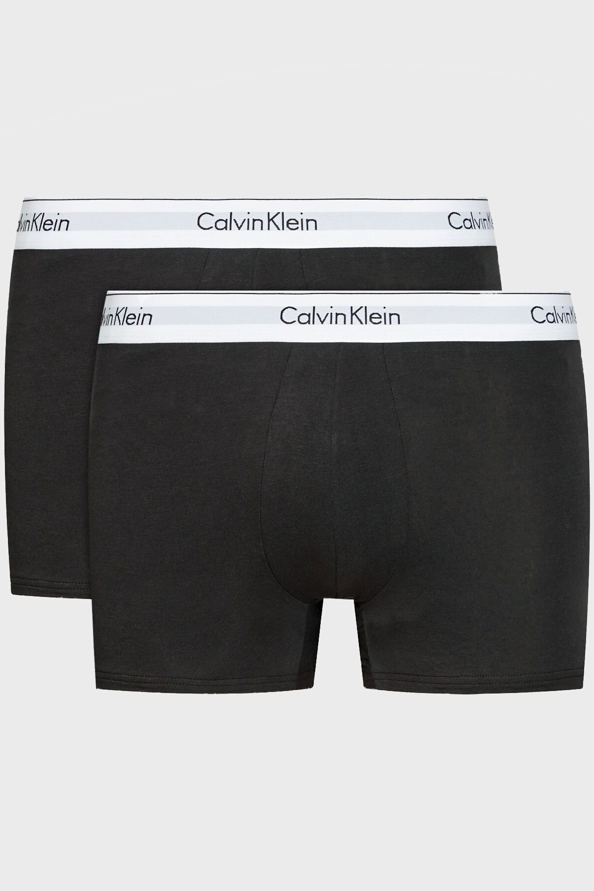 Calvin Klein Logolu Pamuklu 2 Pack Erkek Boxer 000NB1086A 001 SİYAH