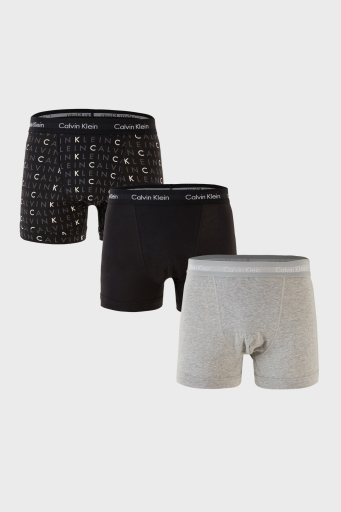 Calvin Klein Logolu Pamuklu 3 Pack 0000U2662GYKS Erkek Boxer 0000U2662G YKS SİYAH-BEYAZ - 1