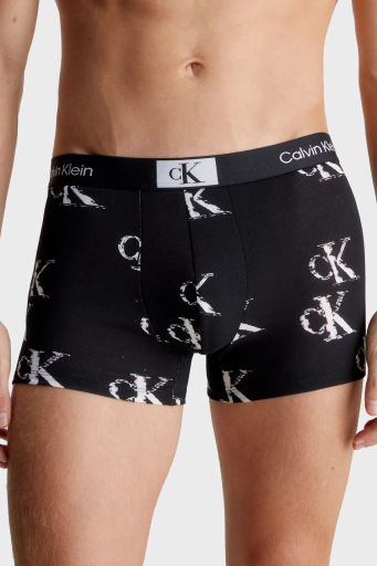 Calvin Klein Logolu Pamuklu 3 Pack 000NB3528EMRS Erkek Boxer 000NB3528E MRS Siyah-Fuşya - 8